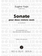 Sonate by Ysaye Eugene for Violin Duet