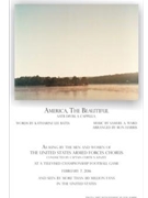 America the Beautiful by Ward Samuel A - Harris Ron - Katherine Lee Bates for SATB divisi a cappella
