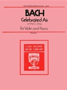 Celebrated Air On The G String by Bach Johann Sebastian - Wilhelmj and Perlman - for Violin and Piano