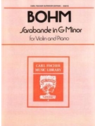 Sarabande In G Minor by Bohm for Violin and Piano