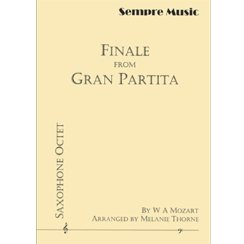 Finale from Gran Partita (Sax. Octet) by Mozart Wolfgang Amadeus - Thorne Melanie - for