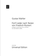 5 Lieder nach Texten von Friedrich Rückert by Mahler Gustav - Marenco Carlo - for