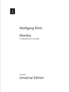 Wortlos Zwei Stücke by Rihm Wolfgang for