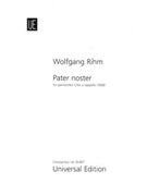 Pater Noster Fur Gemischten Chor A Cappella by Rihm Wolfgang for
