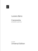 Canzonetta For Piano 4 Hands by Luciano Berio for