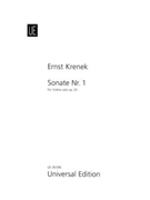 Sonate No.1 by Krenek Ernst for Violin Solo