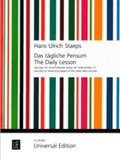 The Daily Lesson Exercises for advancing players of the treble (alto) recorder by Staeps Hans Ulrich for