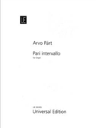 Pari Intervallo For Organ by Part Arvo for