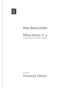Missa brevis in a fur gemischten Chor SSATB a capella by Beckschafer Max for