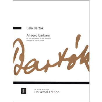 Allegro Barbaro - set of parts for two marimbists on one marimba by Bela Bartok for
