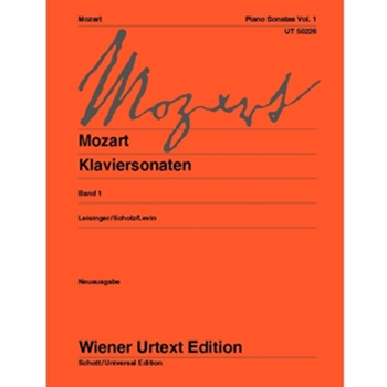 Sonatas Volume 1 by Mozart Wolfgang Amadeus for Piano