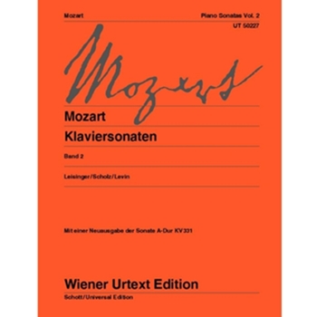 Sonatas Volume 2 by Mozart Wolfgang Amadeus for Piano