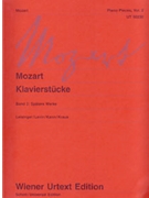 PIANO PIECES VOL. 2 Later Works by Mozart Wolfgang Amadeus for