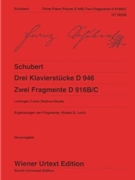 Three Piano Pieces Two Fragments by Schubert Franz for