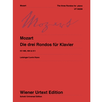 3 Rondos for Piano by Mozart Wolfgang Amadeus for