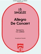 Allegro De Concert by Singelee Jean-Baptiste - Lefebre E A - for Saxophone Quartet (AATB)