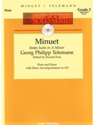 Minuet From Suite In A Minor by Telemann Georg Philipp - Peck Donald - for Flute and Piano