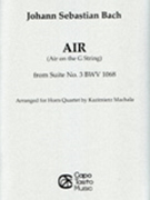 Air On The G String Fr Suite #3 Bwv 1068 by Bach Johann Sebastian - Machala Kazimierz - for French Horn Quartet