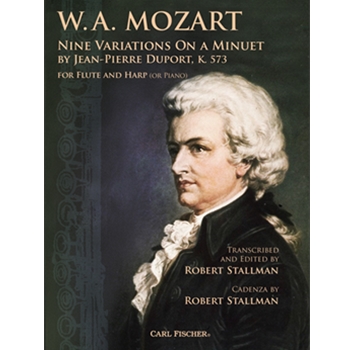 Duport Variations in D K 573 by Mozart Wolfgang Amadeus for Flute and Piano