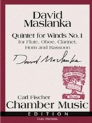 Quintet For Winds #1 by Maslanka David for Woodwind Quintet