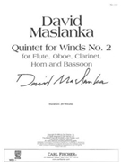 Quintet for Winds #2 - score only by Maslanka David for Full Score