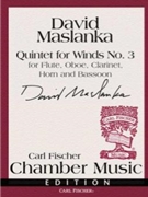 Quintet For Winds #3 by Maslanka David for Woodwind Quintet
