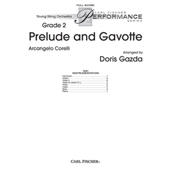 Prelude & Gavotte by Corelli Arcangelo - Gazda Doris - for Full Score