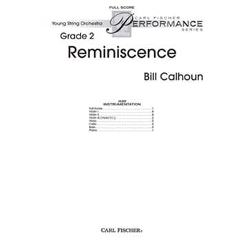 Reminiscence by Calhoun Bill for Full Score