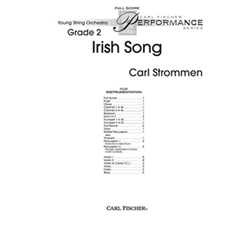 IRISH SONG-SCORE by Strommen Carl for
