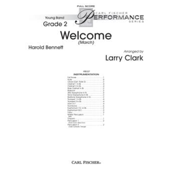 Welcome March by Bennett Harold - Clark Larry - for Full Score