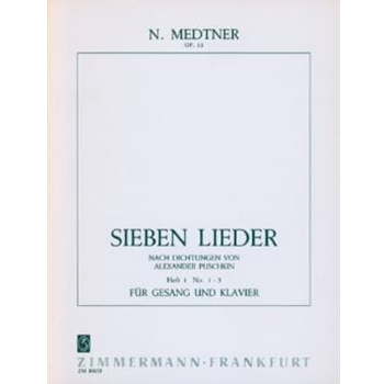 7 songs op. 52 Heft 1 based on poems by Puschkin by Medtner Nikolai for