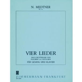 4 songs op. 45 based on poems by Puschkin and Tjutschew by Medtner Nikolai for