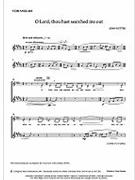 O Lord thou hast searched me outCor anglais part by for