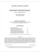 English Church Music Volume 1: Anthems and MotetsBasso continuo parts by for