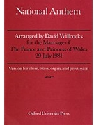 The National AnthemFull score (brass version) by Willcocks David for SATB