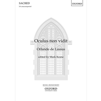 Oculus non viditVocal score