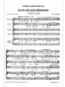 Lo in the time appointedVocal score by Willan Healey for SATB