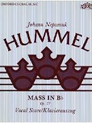 Mass in B flatVocal score by Hummel Johann Nepomuk for SATB