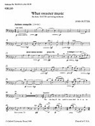 What Sweeter Music by Rutter John for Cello