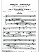 Spring (From 3 Children's So) by Vaughan Williams Ralph for Unison