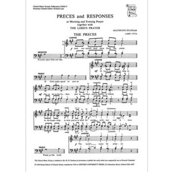 Preces and Responses with the Lord's PrayerVocal score by Statham Heathcote D for SATB