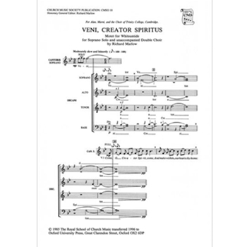 Veni Creator Spiritus by Marlow Richard for SATB