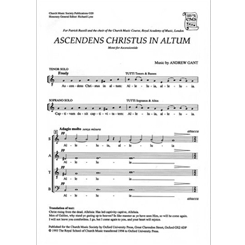 Ascendens Christus in altumVocal score by Gant Andrew for SATB