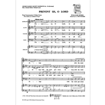 Prevent us O LordVocal score by Byrd William for SATB
