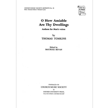 O how amiable are thy dwellingsVocal score by Tomkins Thomas for Men's Voices