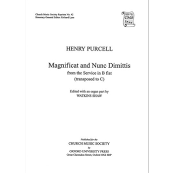 Magnificat and Nunc Dimittis from B flat serviceVocal score by Purcell Henry for SATB