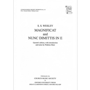 Magnificat and Nunc Dimittis in EVocal score by Wesley Samuel Sebastian for SATB
