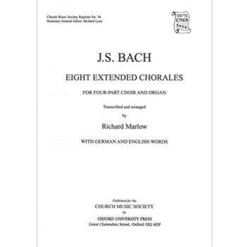 Eight Extended Bach Chorales for four-part choir and organVocal score by Bach Johann Sebastian for SATB