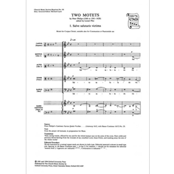Two MotetsVocal score by Philips Peter for SATB