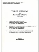 Three AnthemsVocal score by Greene Maurice for SATB